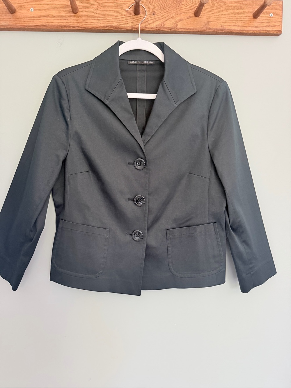 Lafayette 148 New York Y2K Style Cotton Blend 3 Button Tailored Blazer